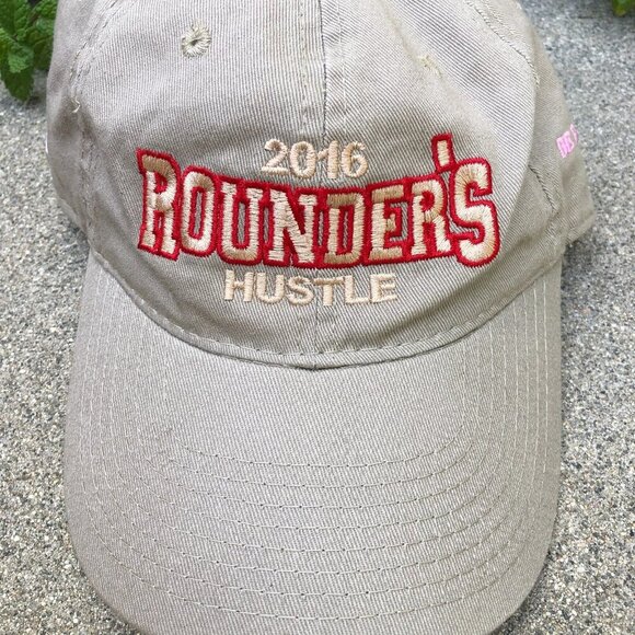 CABELA'S 2016 ROUNDER'S HUSTLE Hat Men's Baseball Cap Be The Cure Khaki​ - Picture 2 of 7